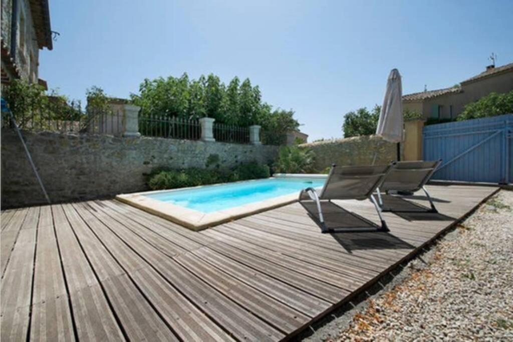 Maison De Plain Pied Pour 4 Pers Piscine Lussan Lussan  Zewnętrze zdjęcie