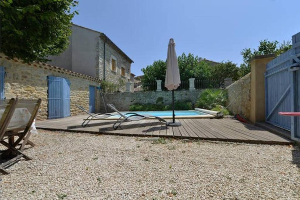 Maison De Plain Pied Pour 4 Pers Piscine Lussan Lussan  Zewnętrze zdjęcie